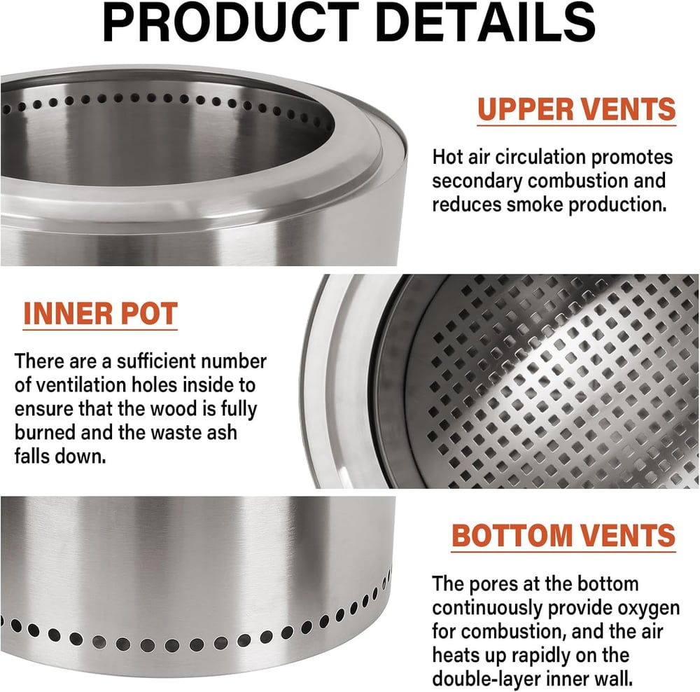 🎄Christmas Sales 49% OFF -Portable Smokeless Tabletop Firepit