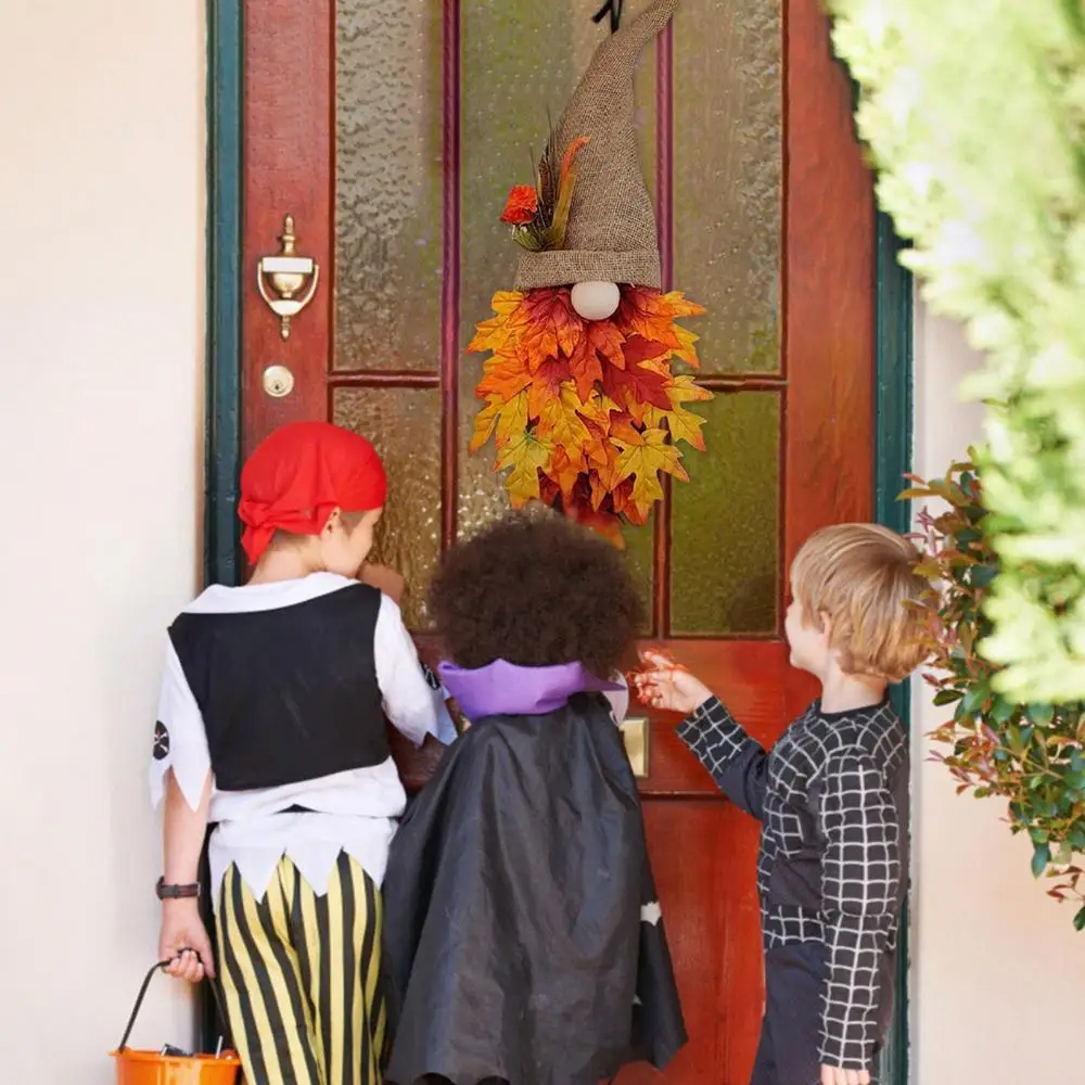🔥Fall Maple Gnome Front Door Hanger