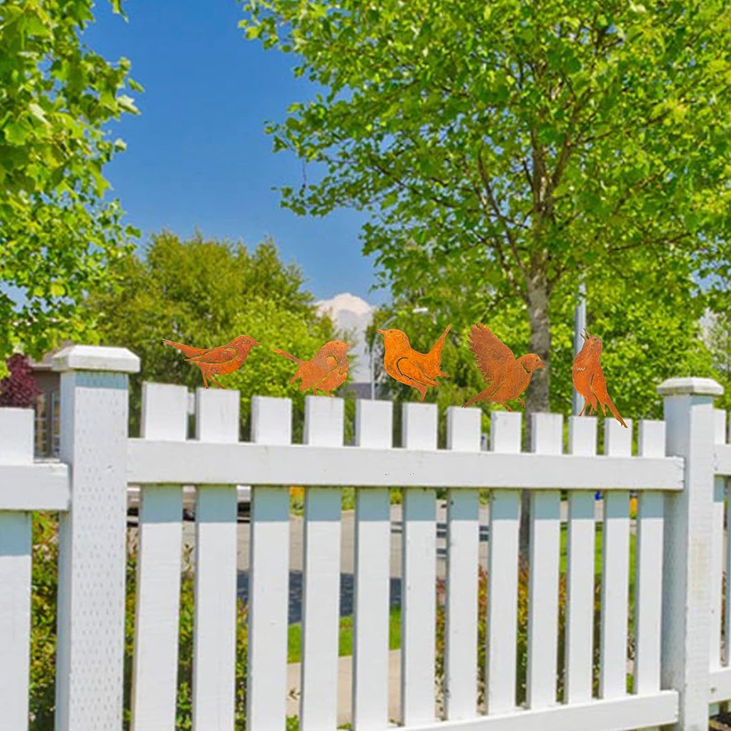 60% OFF - Rusty Metal Bird Silhouettes Garden Decoration