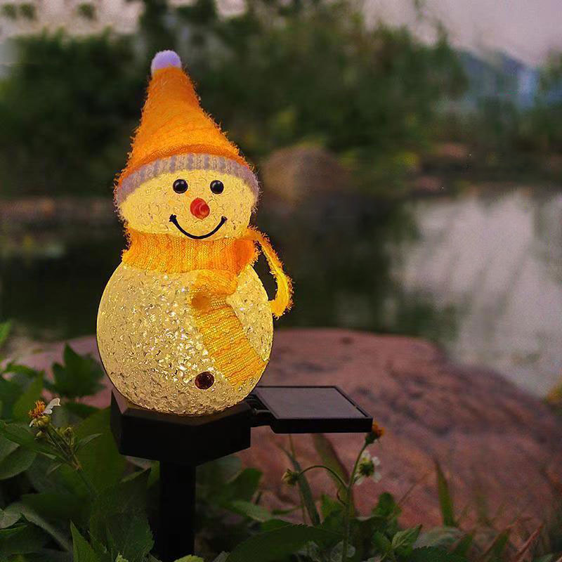 Waterproof solar snowman lamp