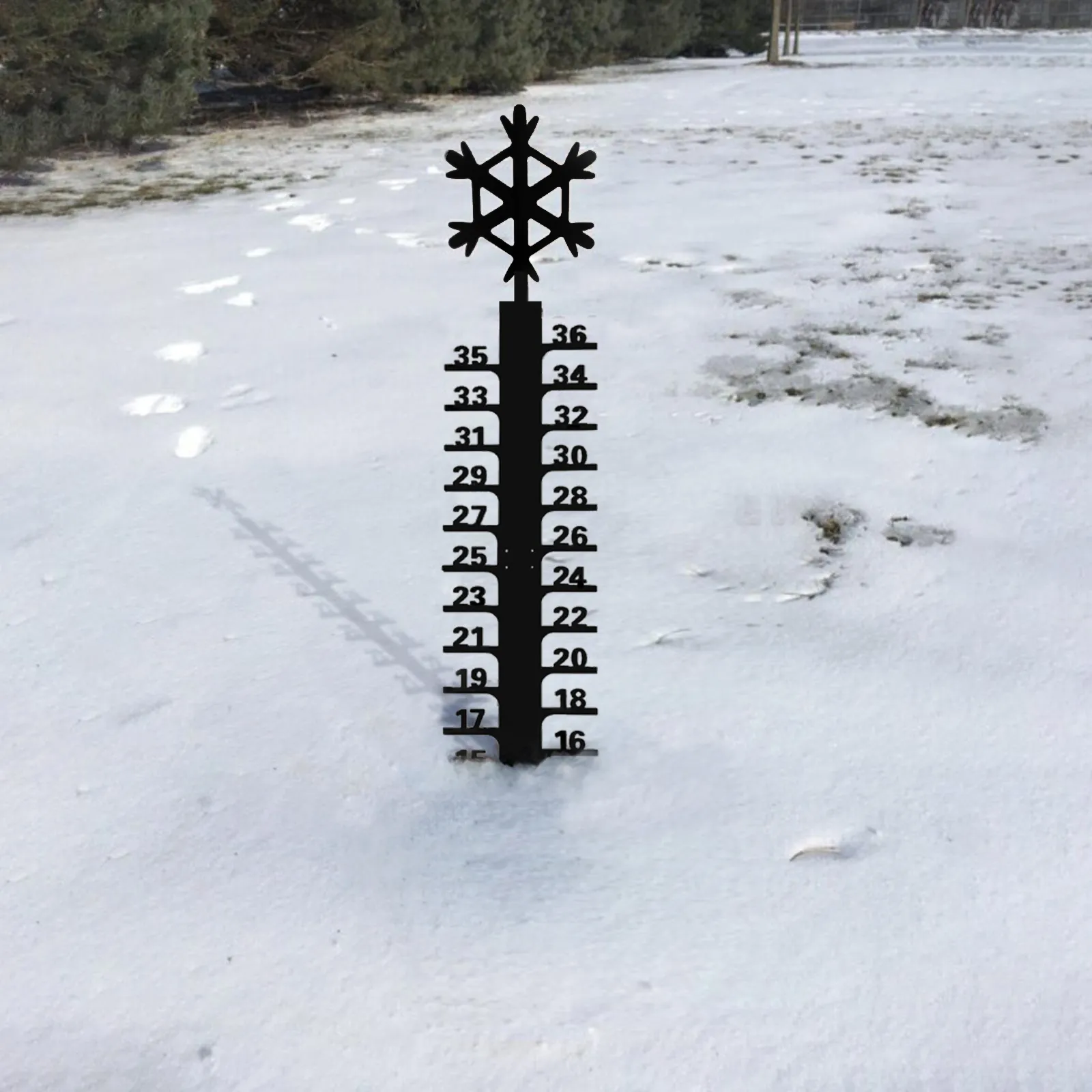 Christmas Sale 50% Off-Iron Art Snow Gauge