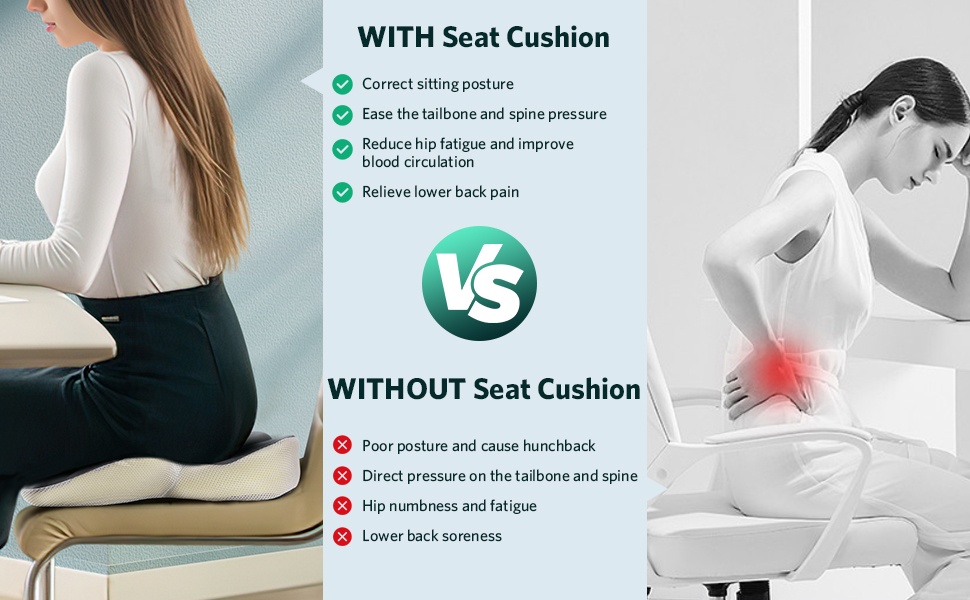 seat cushions for office chairs tailbone cushions for pressure relief sciatica pain relief
