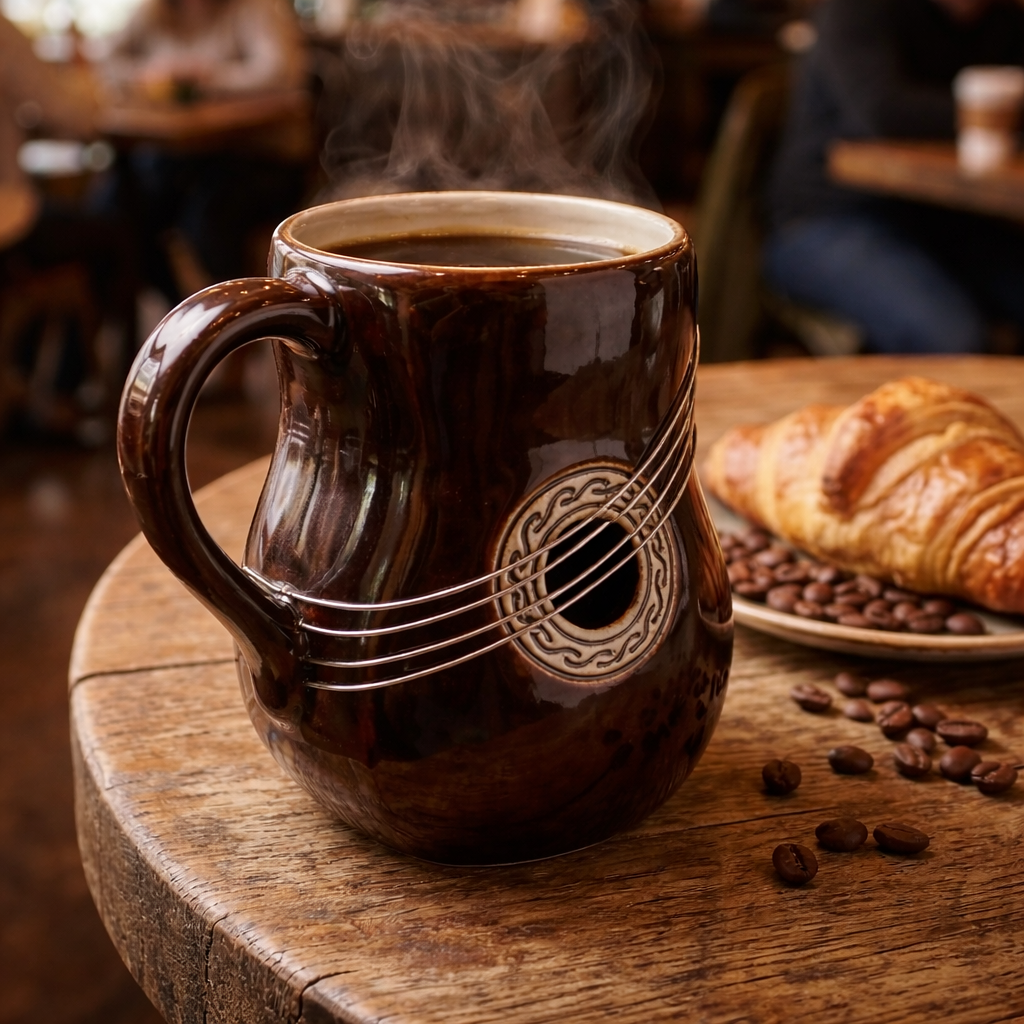 Ceramics Guitar Coffee Mug