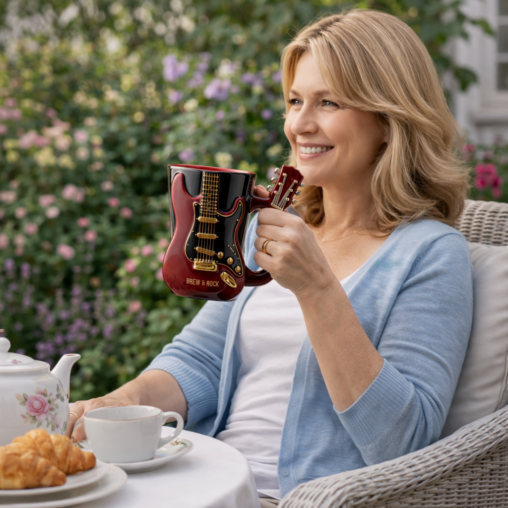 Ceramics Guitar Coffee Mug