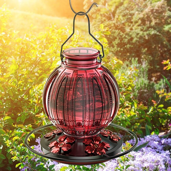 ⏰Last 4 hours Sale: Save 49%-🐦Glass Hummingbird Feeder for Outdoors Hanging