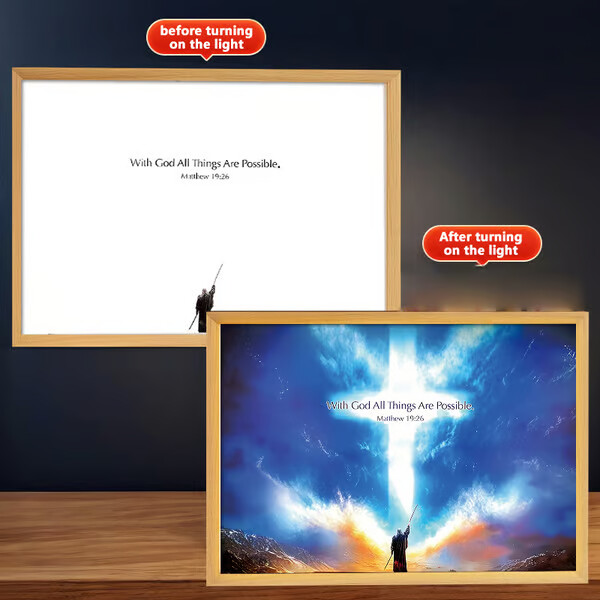 The Jesus Lamp（ LED Painting Inspiring Jesus Painting Decorative Lights）