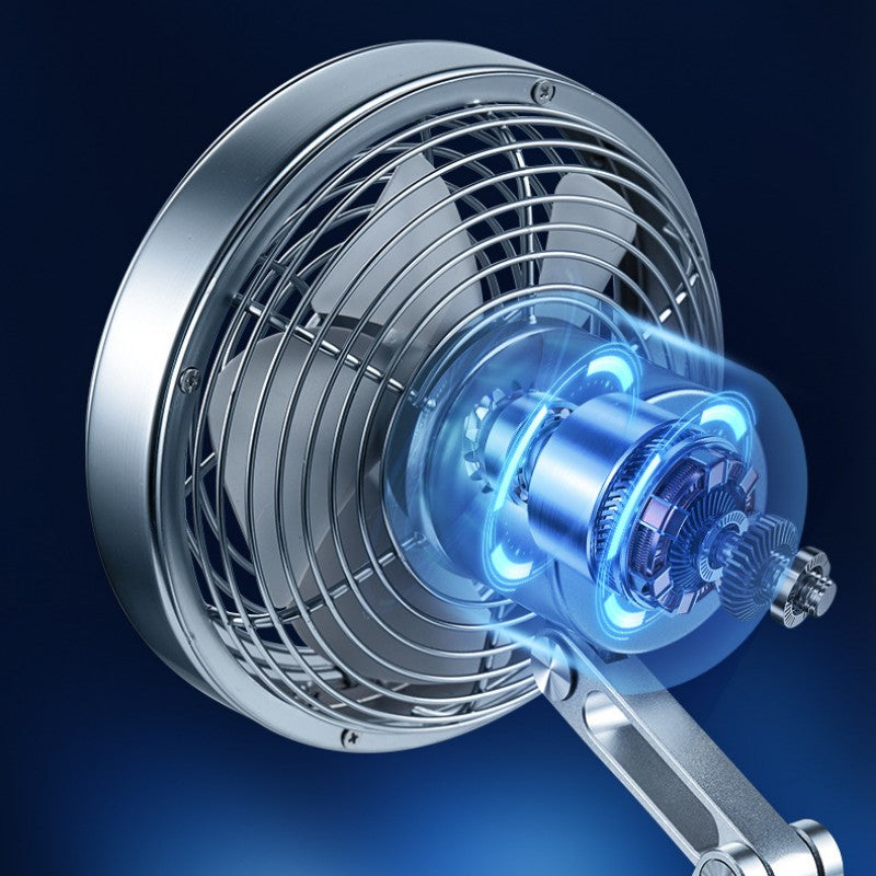 360 Degree Rotating Folding Metal Fan USB/Charging Office Desktop