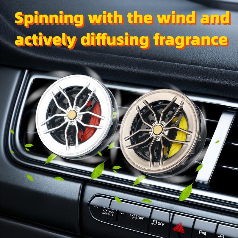 Car air outlet hub perfume rotatable tire air conditioner air outlet aromatherapy