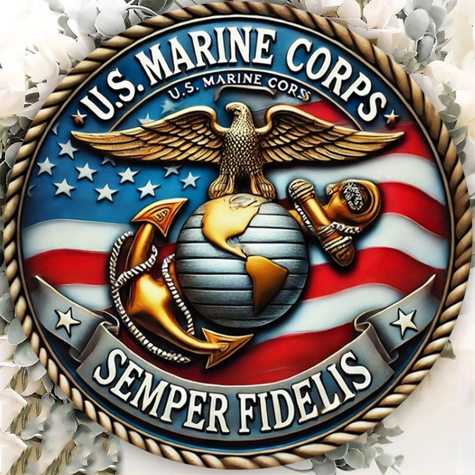  12” Patriotic Pride Door Wreath – Handcrafted Wooden 4th of July Sign for Home