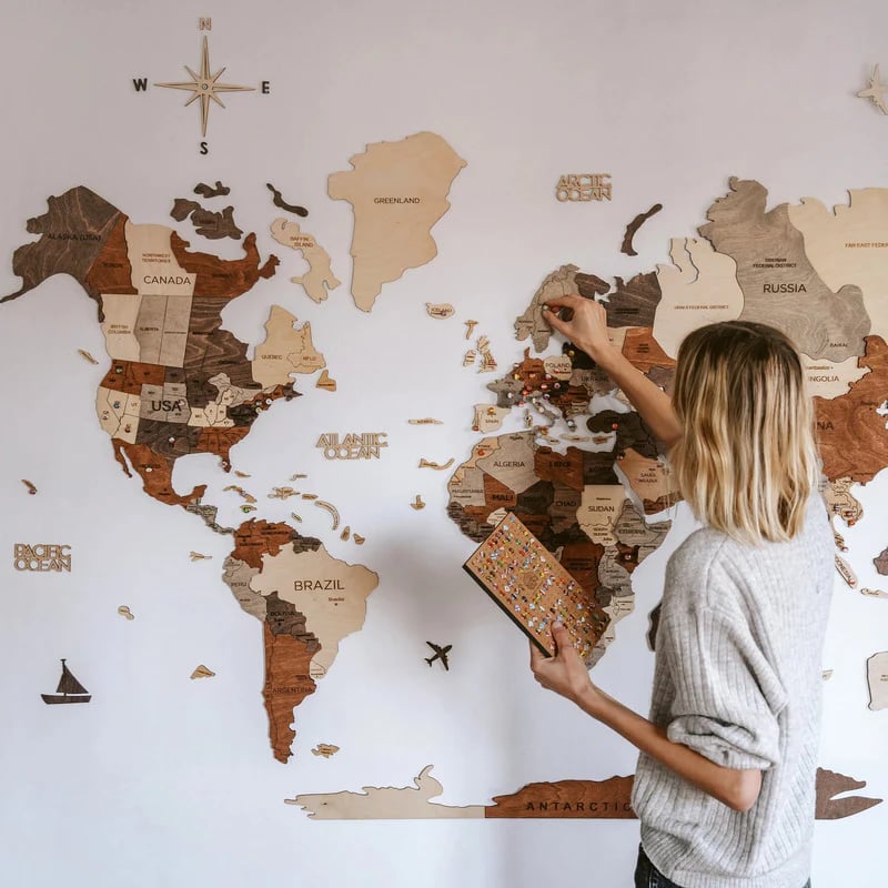 The United States Wooden Map Puzzle Full Packed (Made in USA)