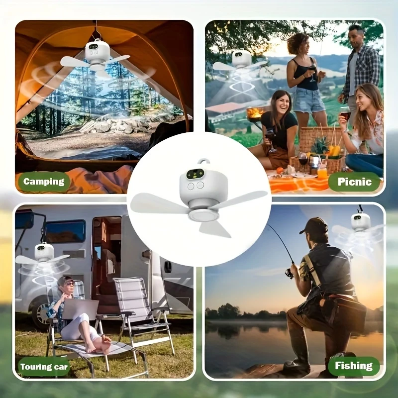Ultimate 8000mAh Remote-Controlled LED Camping Fan with Multi-Scenario Mastery