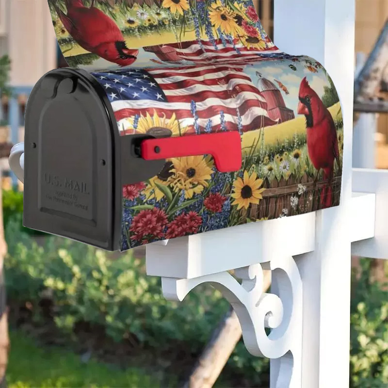 Spring-Summer Waterproof Oxford Magnetic Mailbox-Cover 21"" x 18""
