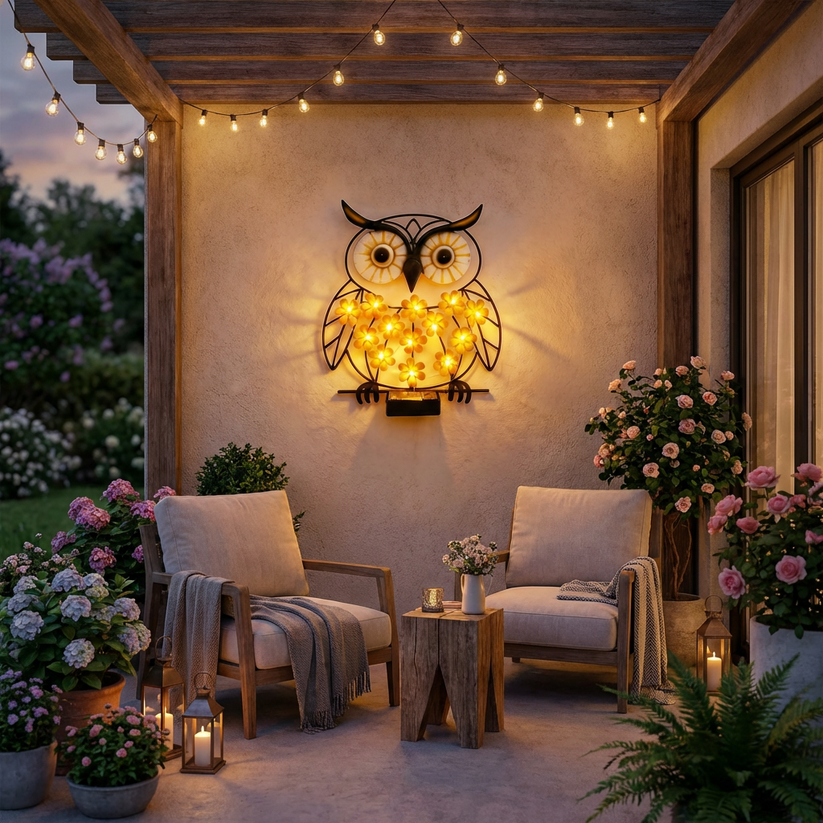 Charming Solar Animal Wall Light for Garden & Patio