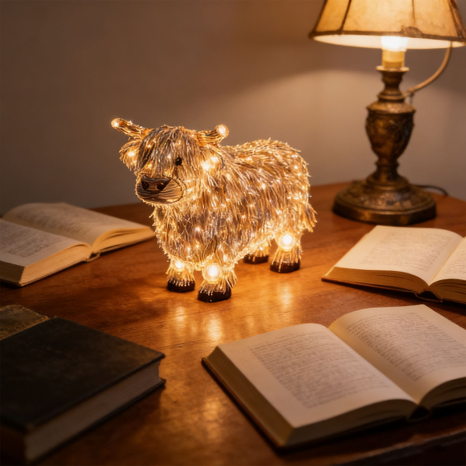 🐂 Highland Cow Sculptural Lamp | A Cozy Statement Piece