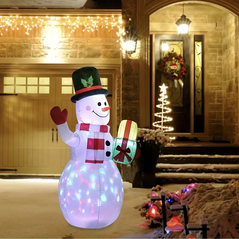 1 5m luminous inflatable christmas snowman christmas decoration details 1