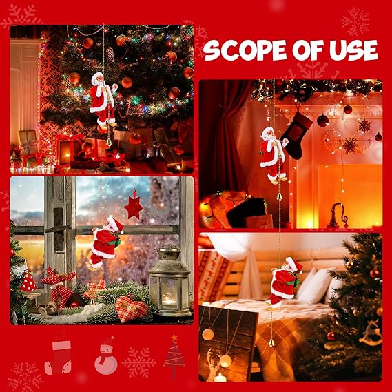 Electric Chimney Climbing Santa Claus Musical Toys
