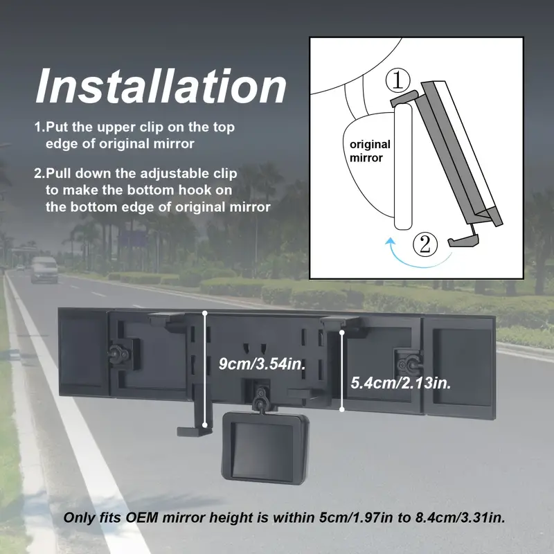 2024 New Quadruple Folding Car Mirror