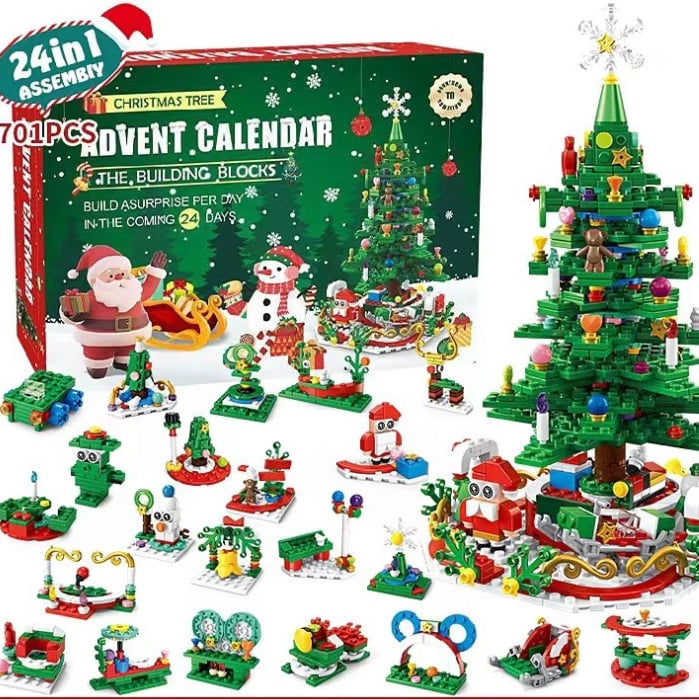 ✨Last Day 49% OFF 🎁Countdown Calendar 2024 Christmas Theme Building Set