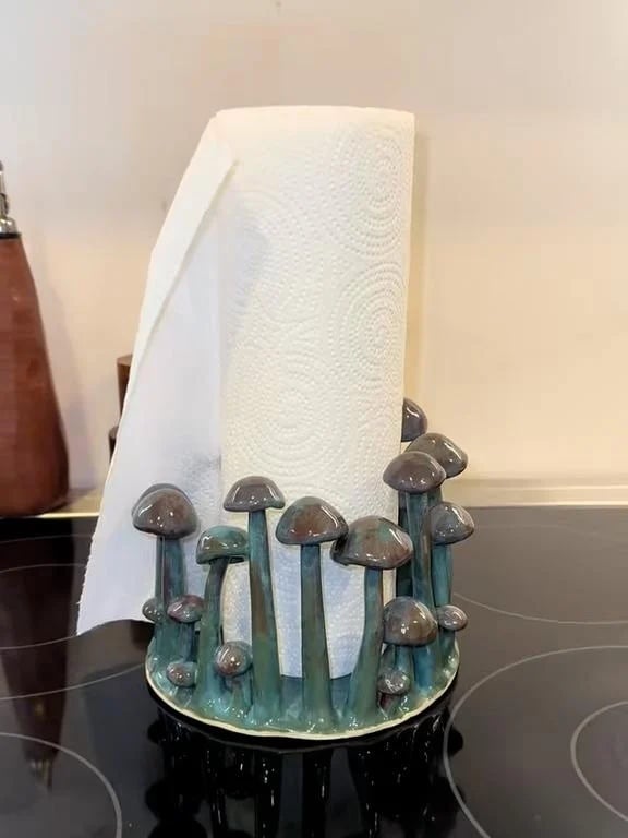 Enchanted Grove Mushroom Paper Towel Holder