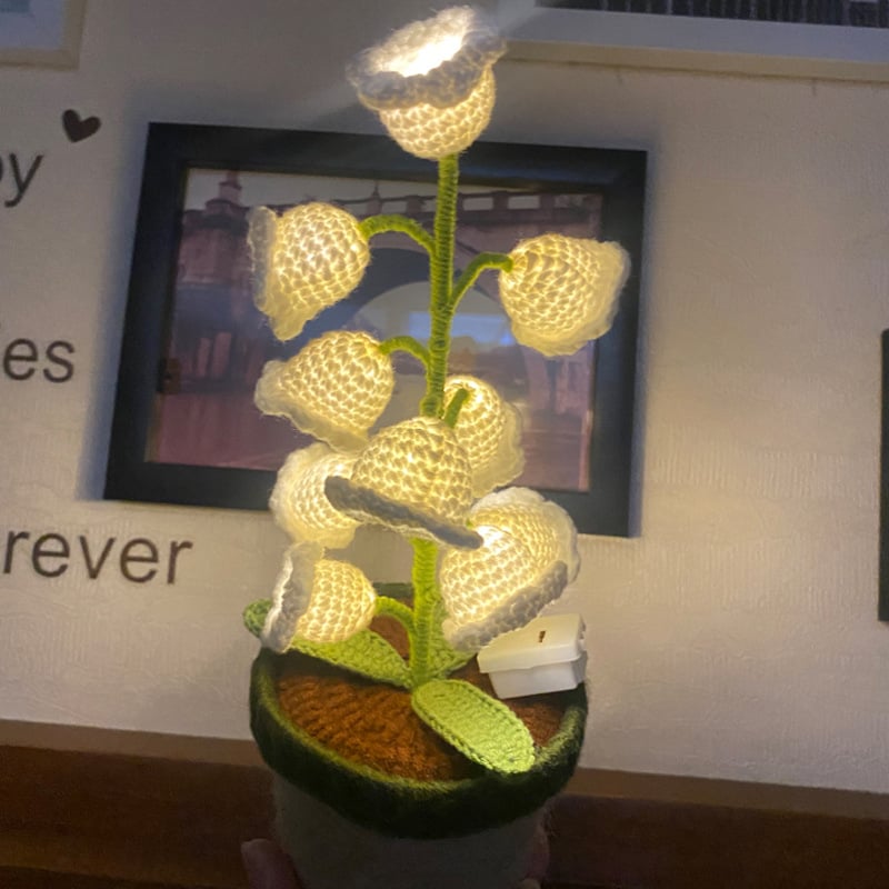 🎁49%OFF🔥Crochet Handmade Lily Potted Plant Light Lamp