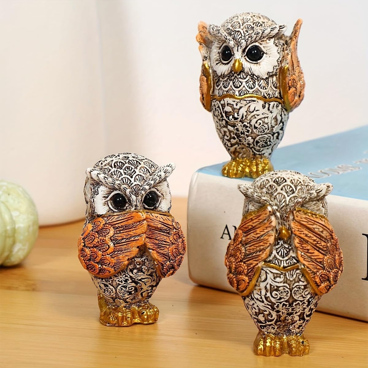 Don't listen, don't see, don't say Owls Figurine Set