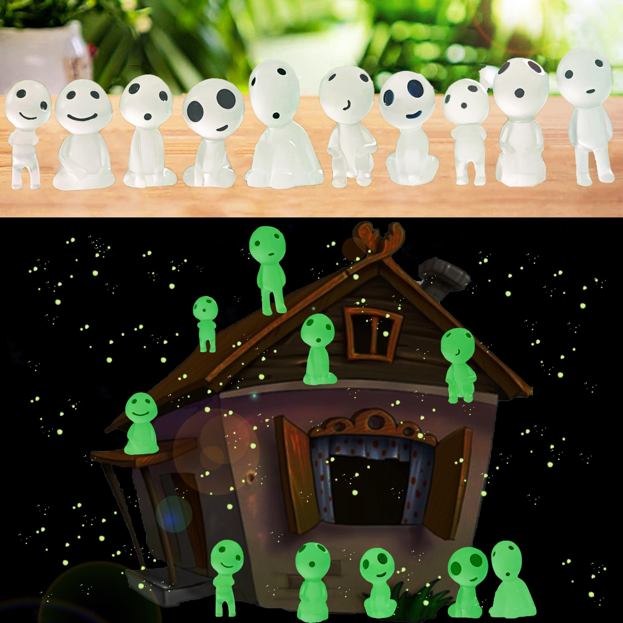 👻Luminous Ghost Tree Elves Glow in Dark Nightlight Pot Decor