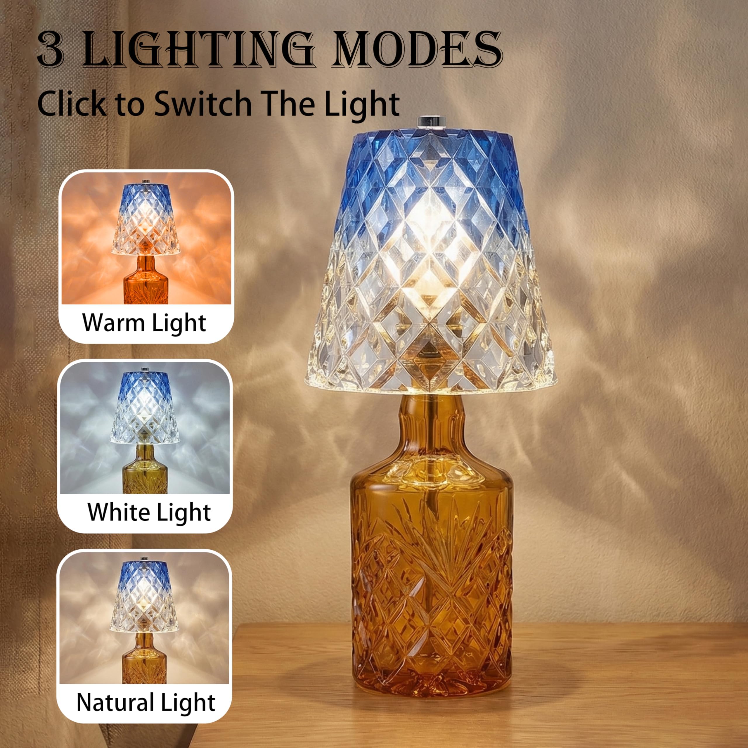 Cordless LED Wine Bottle Lamp 