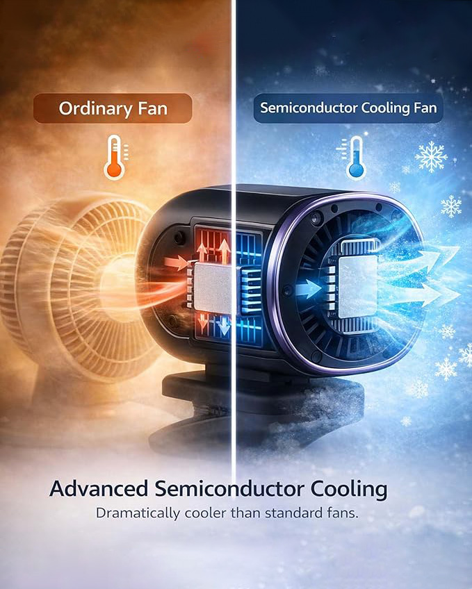 2026 Car Clip-On Air Conditioner Fan