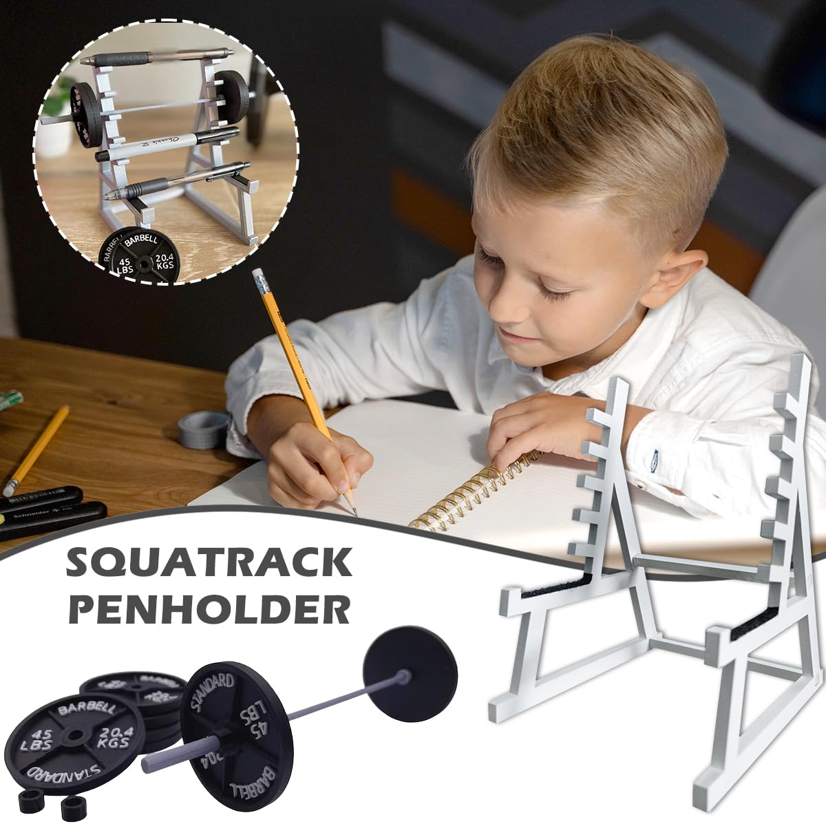 🎁Best Gift 49% OFF - Squat Rack Pen Holder