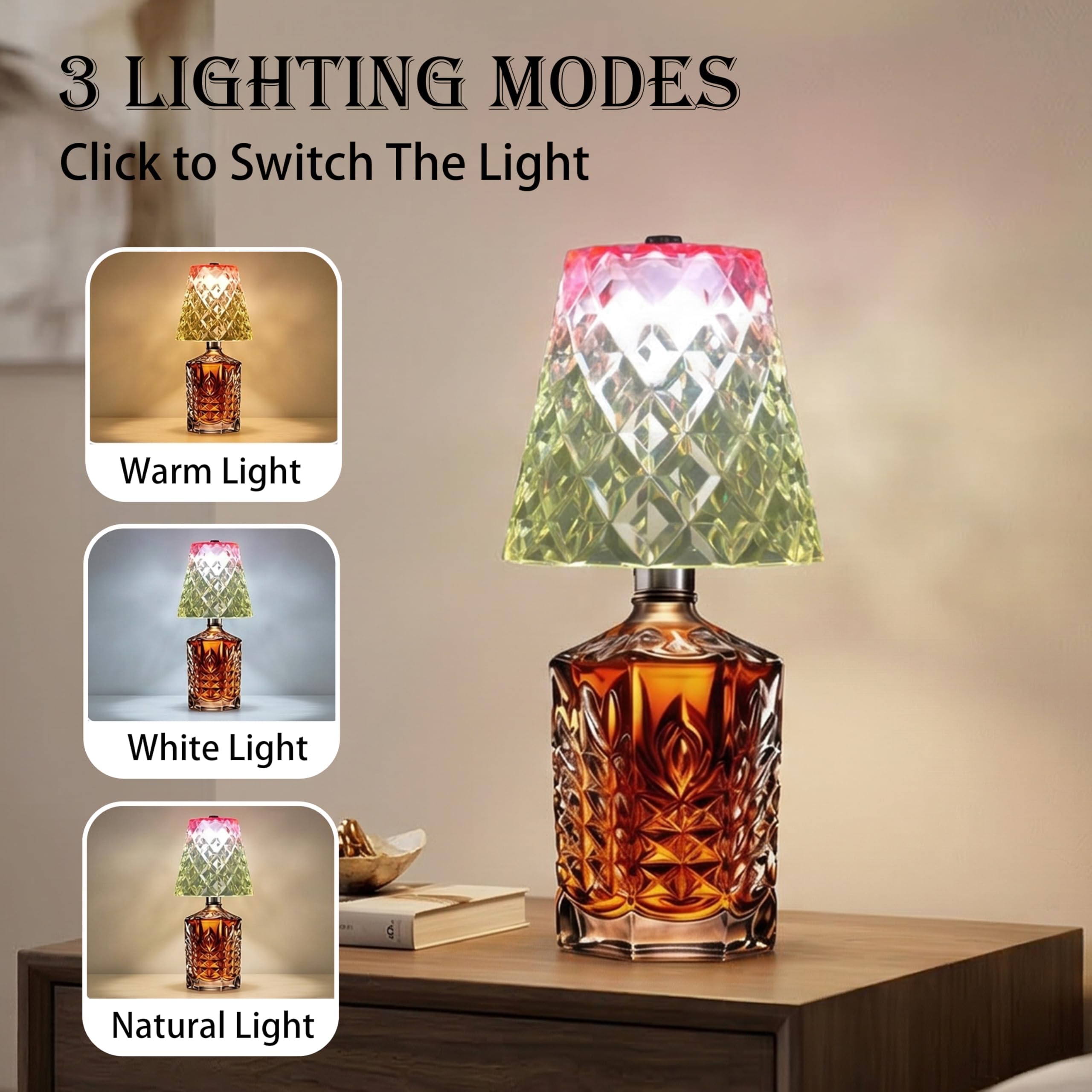 Cordless LED Wine Bottle Lamp 
