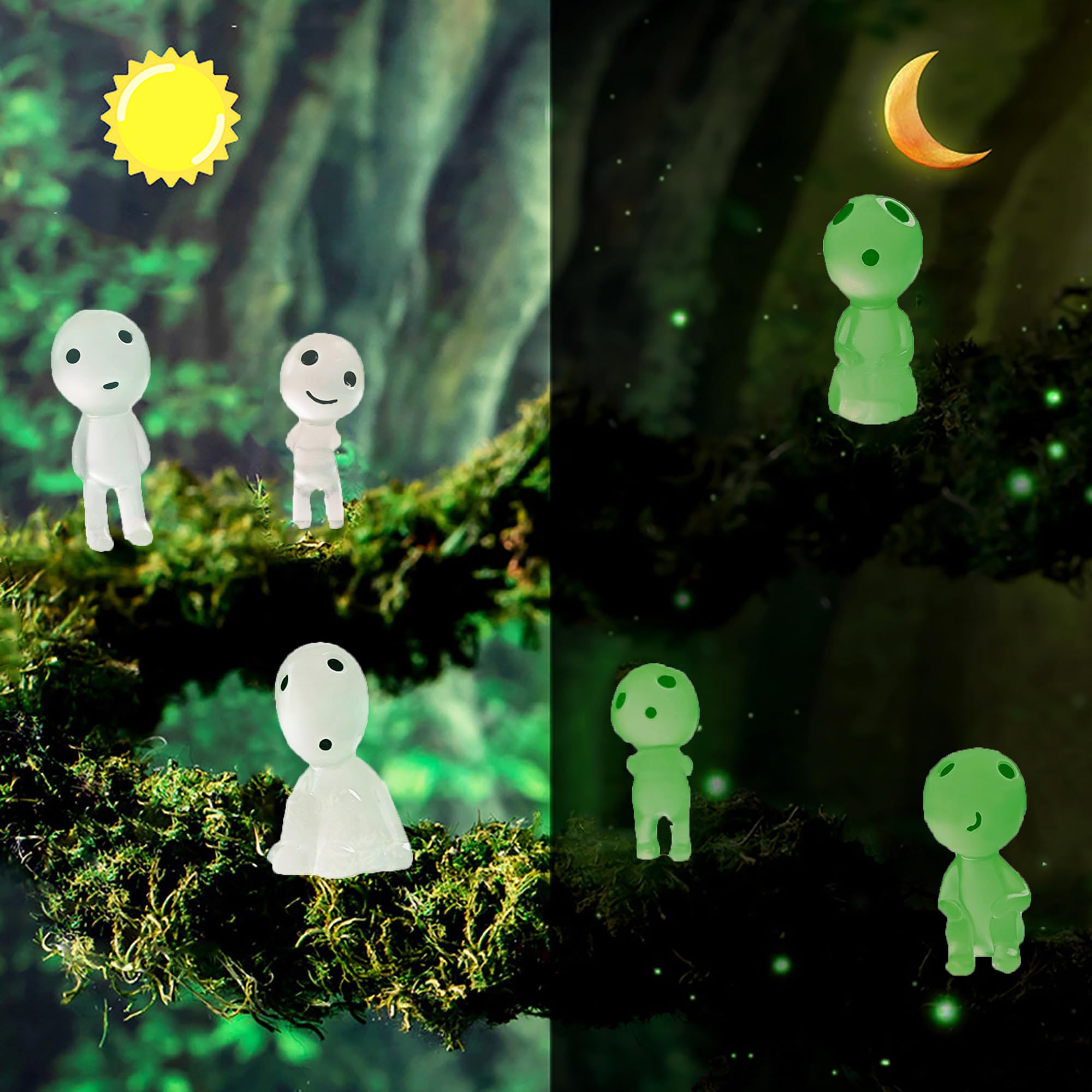 👻Luminous Ghost Tree Elves Glow in Dark Nightlight Pot Decor