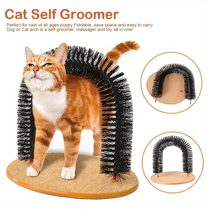 🐱Cat Self-Groomer - Bristle Ring Brush Scratcher