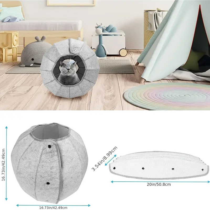 🐱Cat Cave Tunnel Multi-Function Foldable Cat Bed