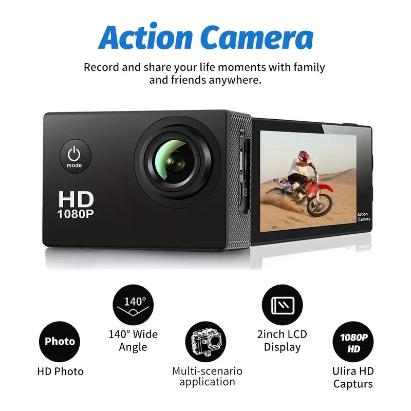 📷Action Camera FHD 1080P 12MP