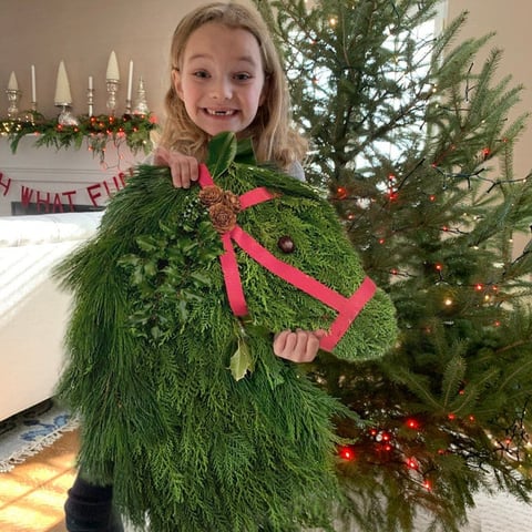 🎄🐴Handmade Farmhouse Horse Head Christmas Wreath