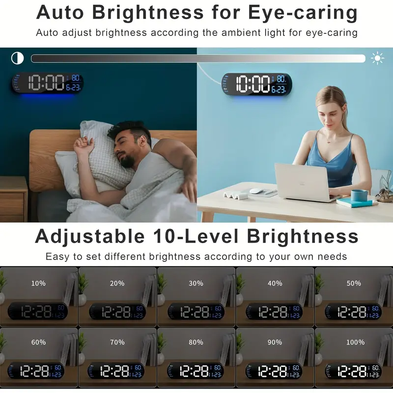 13.7' Large Digital Wall Clock Large Display