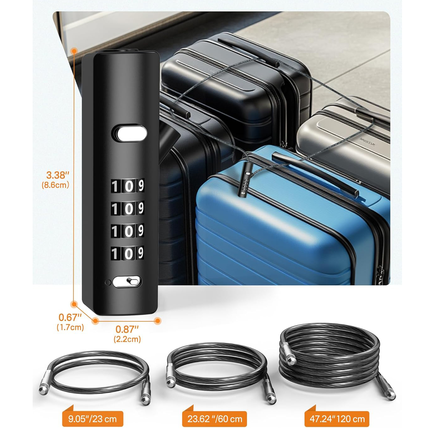 Snowboard Lock，Cable Locks With Combination