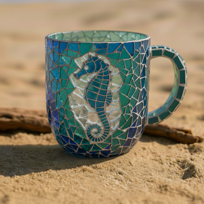 🌊 Coastal Mosaic Mug Collection