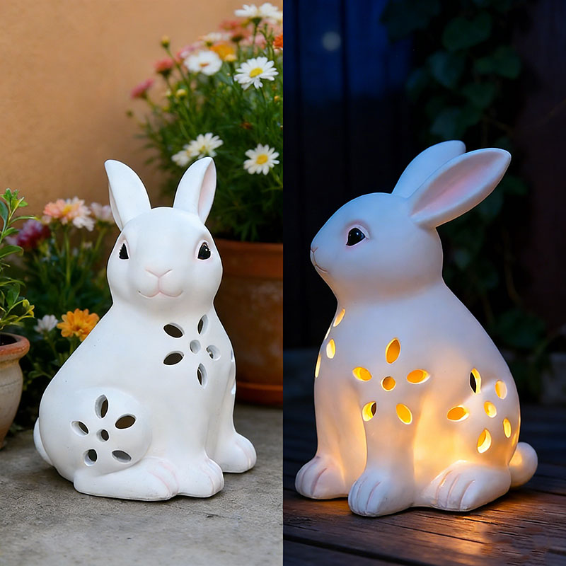 🐰☀️ Solar Easter Rabbit Garden Decor – Soft Glow for Spring & Beyond ☀️🐰