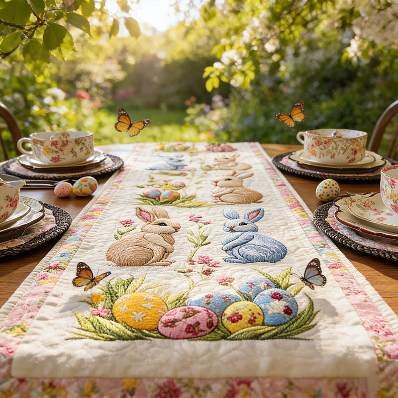 Easter Joy Quilted Table Runner