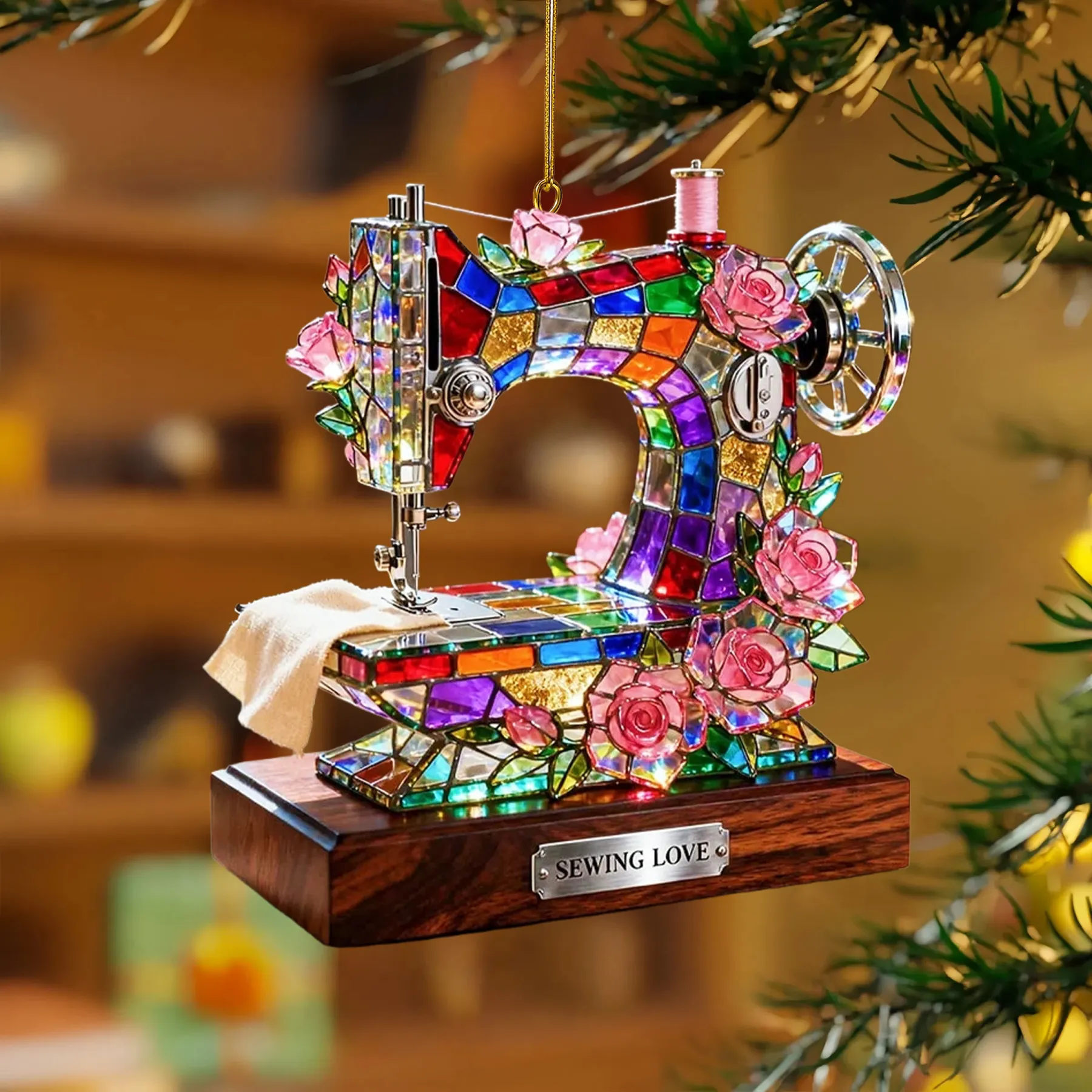 Radiant Sewing Love Ornament