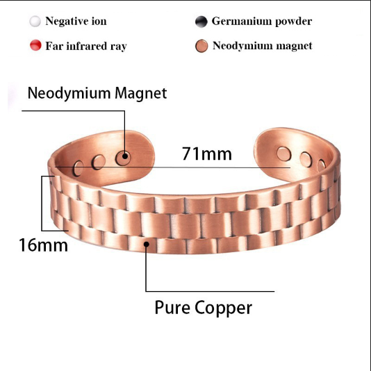  Menheal™ Pure Copper Magnetic Therapy Health Bracelet