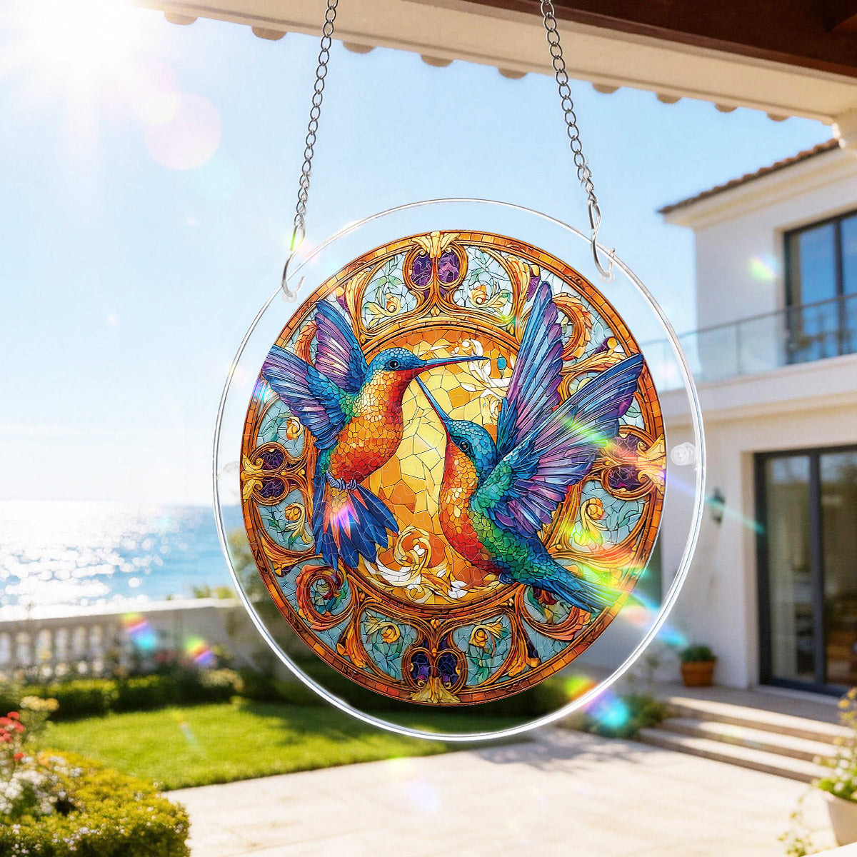 Stained Glass Jigsaw Puzzle Suncatcher