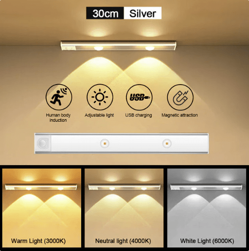 🔥LAST DAY 49% OFF💡LED MOTION SENSOR CABINET LIGHT(USB CHARGING)