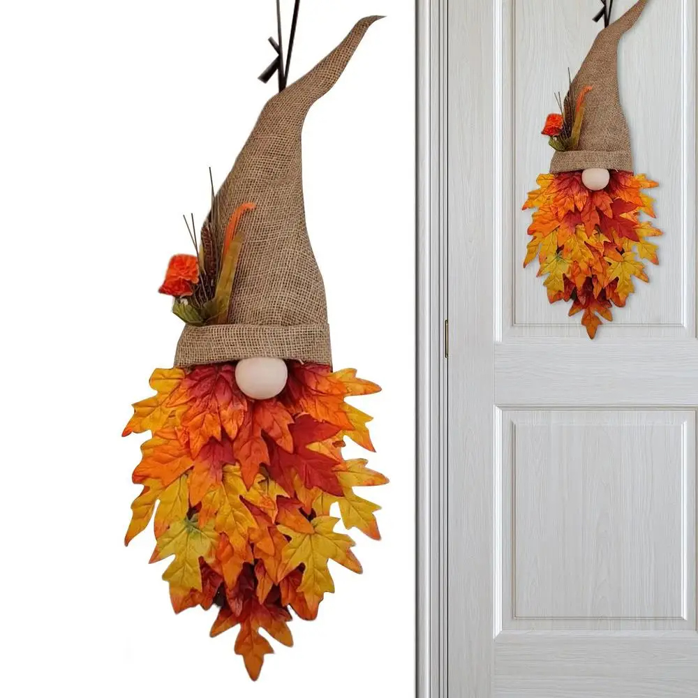 🔥Fall Maple Gnome Front Door Hanger
