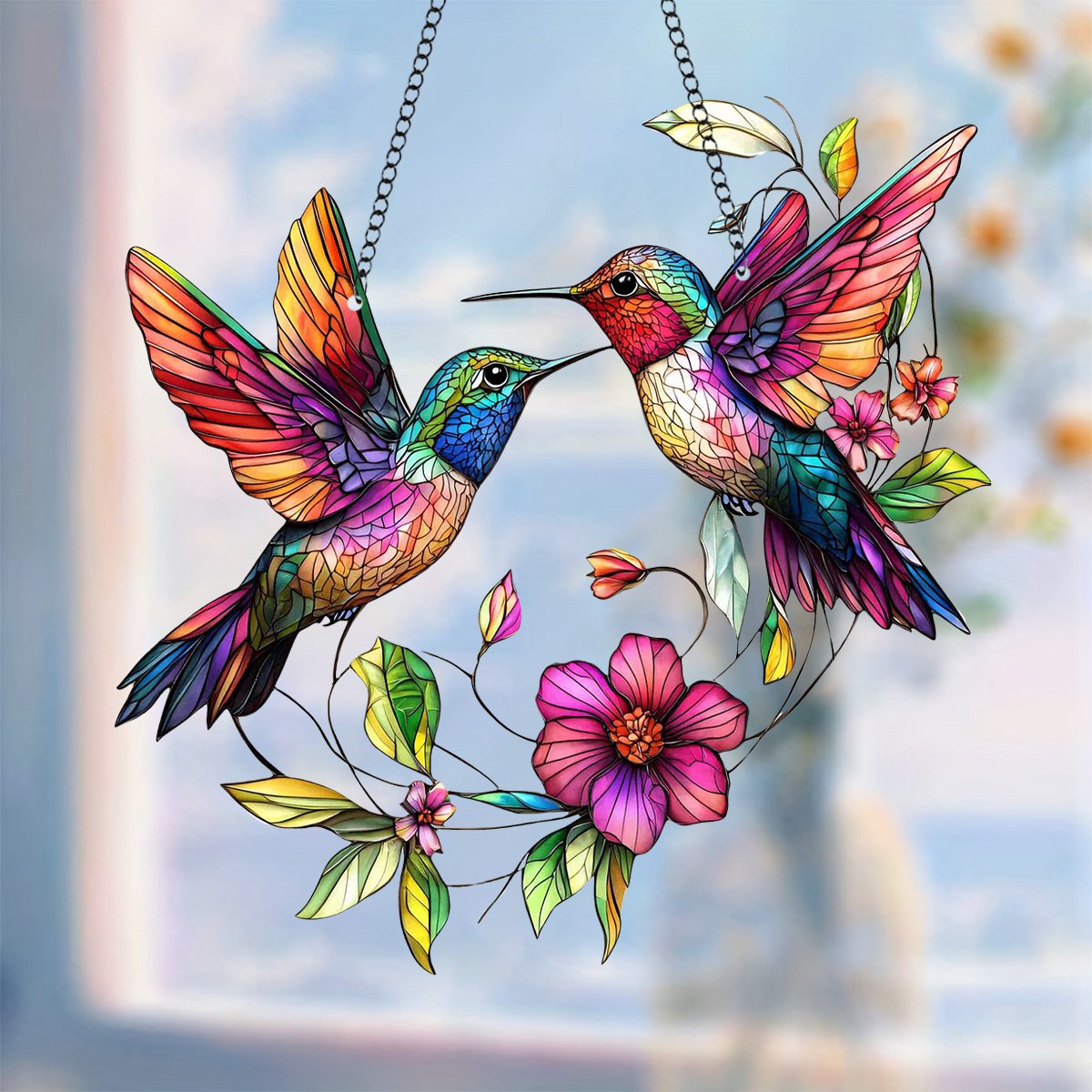 🔥The Best Gift 49% OFF🎁Hummingbird Suncatcher Colorful Window Hanging