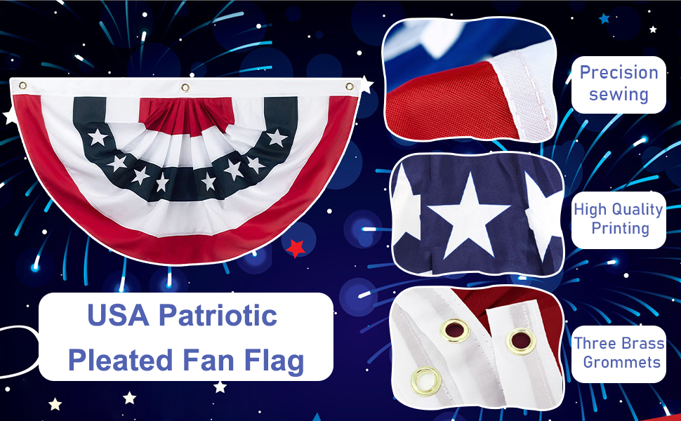 American Pleated Fan Flag