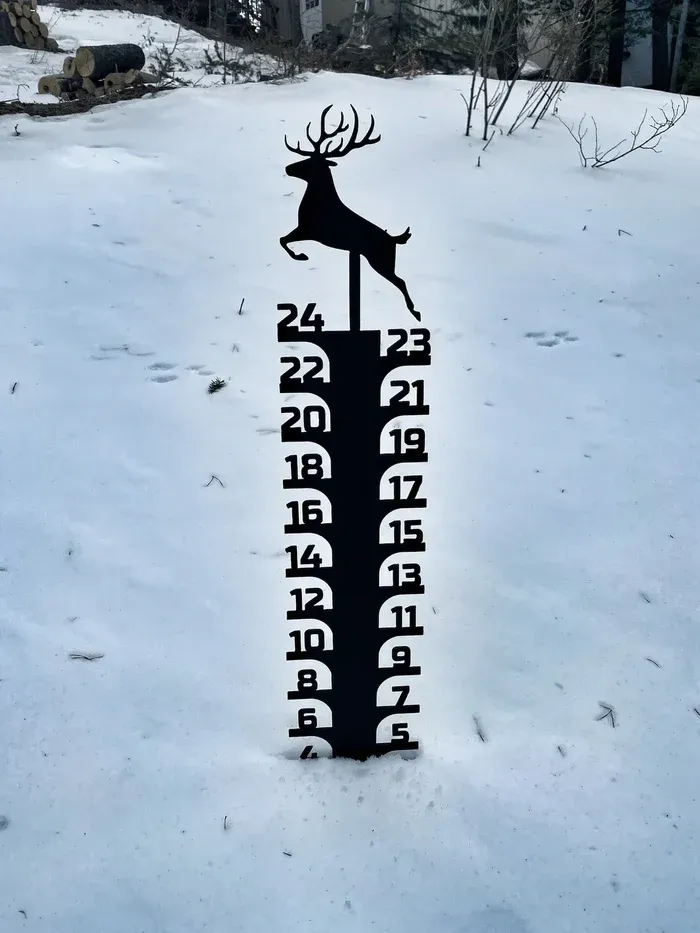 Christmas Sale 50% Off-Iron Art Snow Gauge
