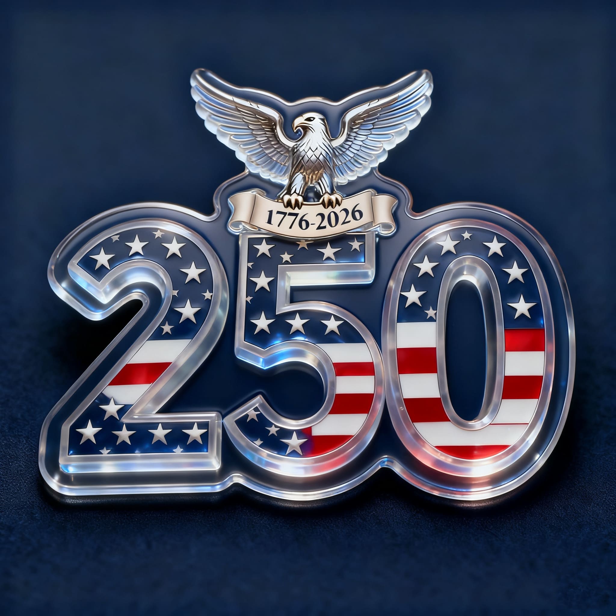 us 250th Anniversary Commemorative Brooch