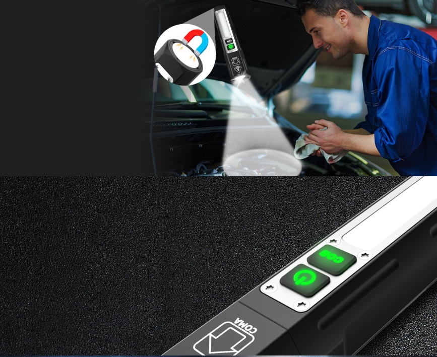 Rechargeable Flashlights High Lumens - Super Bright Small Pocket Magnetic Flashlight, 8 Modes LED Tactical Flash Light, Dual Button Powerful Flashlight for Camping (1, Pure Black)